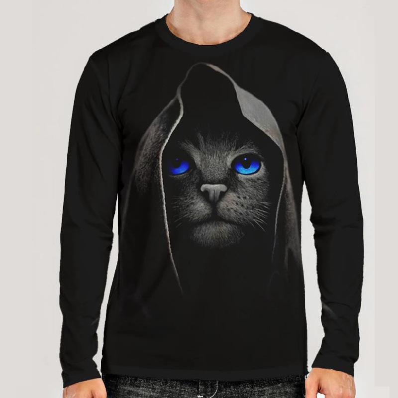 

Mens Fashion Long Sleeve T-Shirt 3D Print Tee S