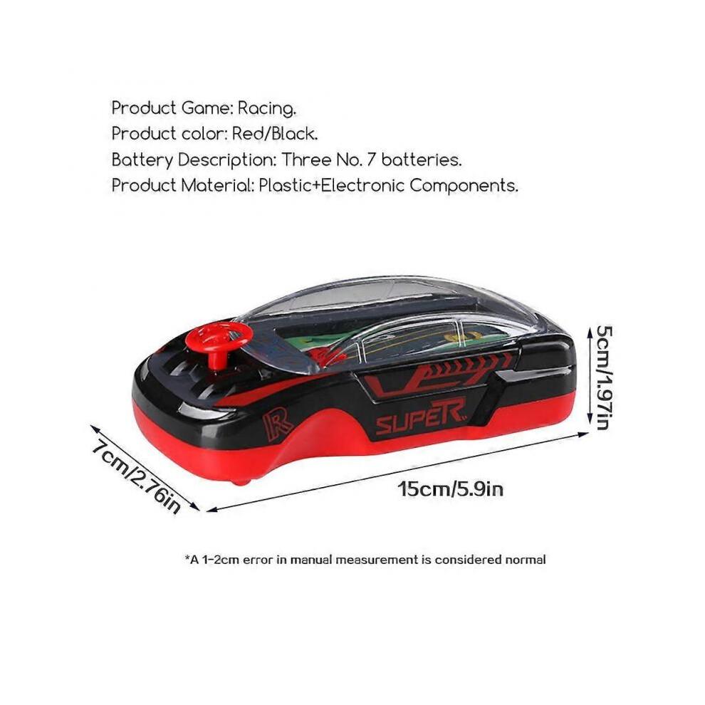 (Red)Handheld Racing Car Game Realistics Steering Wheel Car Toy Kids Birthday Present