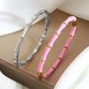 Women's Bamboo Joint Titanium Steel Oil Drip Bracelet: Simple, Durable, Fade-Resistant Stainless Steel