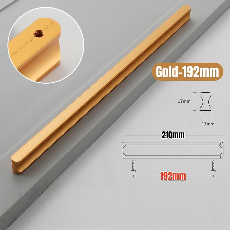 Modern Solid Aluminum Alloy Cabinet Handles with Screws,Simple Furniture Door Handle,Kitchen Cupboard Knob,Wardrobe Drawer Pulls