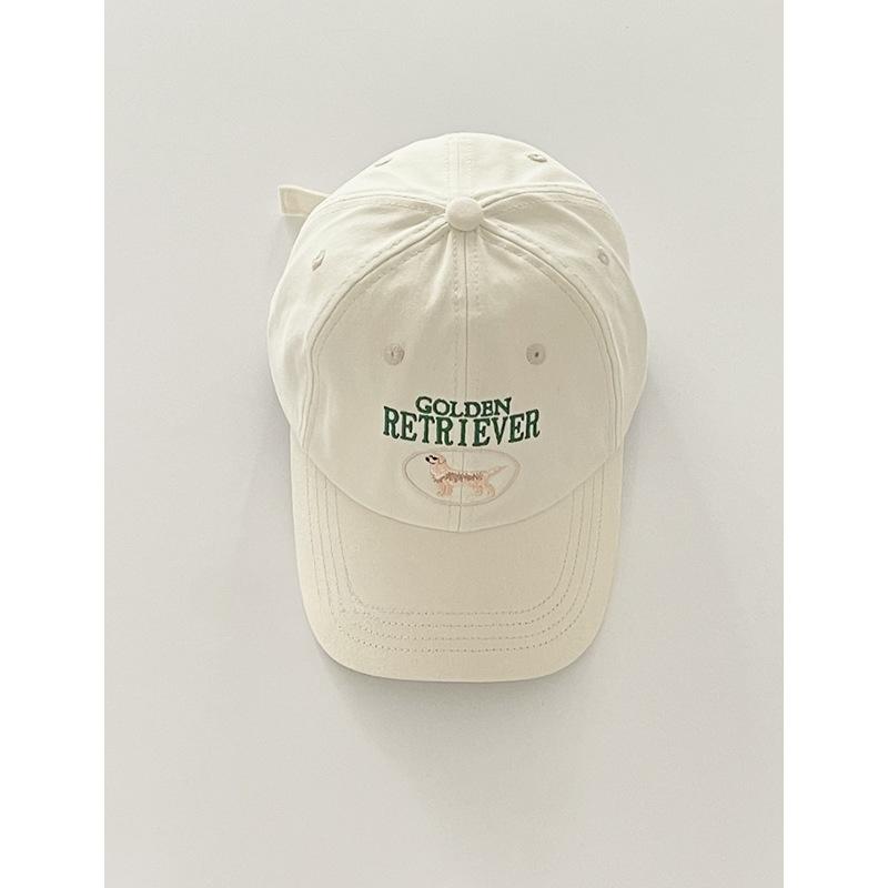 

Cute Golden Retriever Embroidered Letters Baseball Cap for Women Soft Top Fur Cotton Couple Versatile Baseball Cap Showing Small Face M（56-58cm）