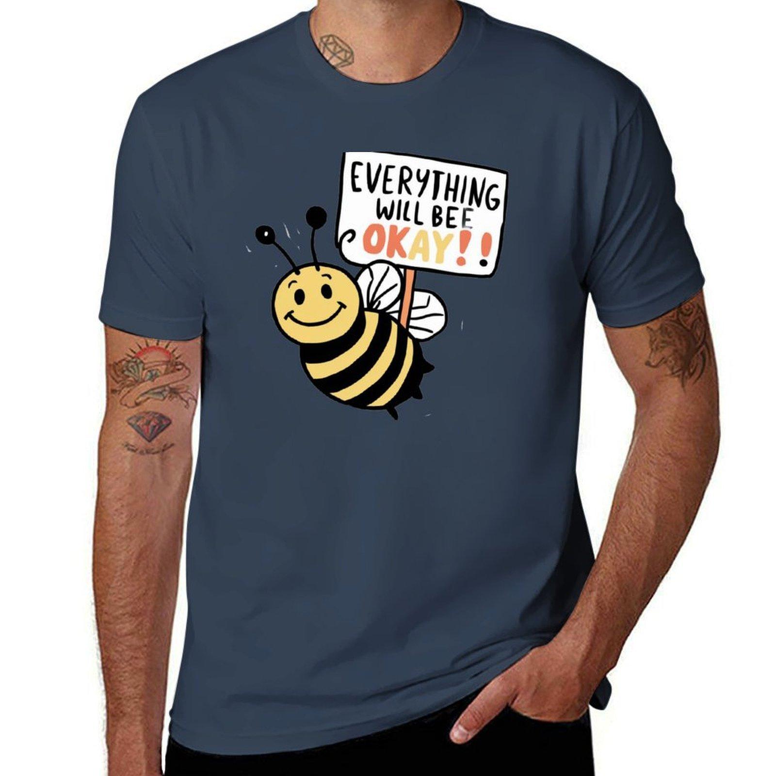 everything will bee okay TShirt Casual Loose Fit Short Sleeve TShirt S