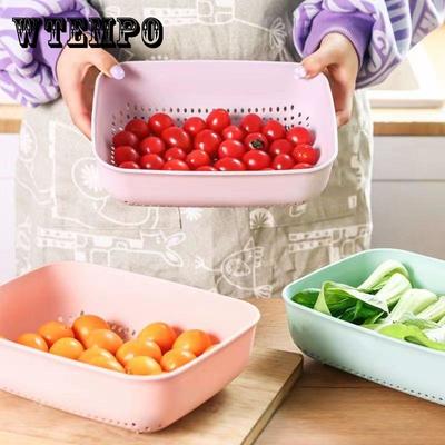 3 buc Coș de scurgere pentru spălarea legumelor Cutie de depozitare a alimentelor Coș de separare uscat și umed Coș de curățare a fructelor Carcasă pentru filtru de deșeuri de bucătărie