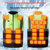 Smart Heated Reflective Vest for Outdoor Winter Warmth and Cold Protection
