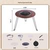 OEING Outdoor Smokeless Charcoal BBQ Grill & Folding Table