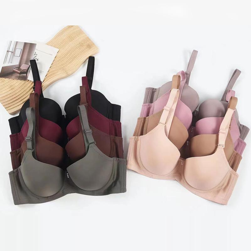 

Бюстгальтер пуш-ап, бесшовные бюстгальтеры для женщин, однотонный бюстгальтер на косточках, повседневный бюстгальтер с тонкой чашкой, чашка CD