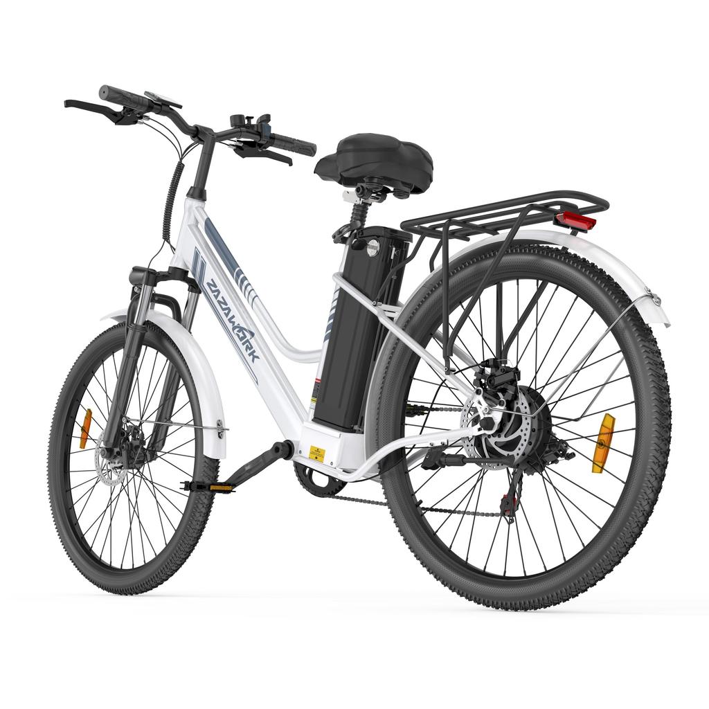 ZAZAWORK C26 Pro Urban Electric Bicycle 250W Motor 36V20Ah Battery 26 Inch Wide Tires 25KM/H Speed 120KM Range E-Bike With Two Seat