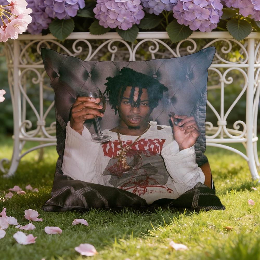 P-Playboi CartiS Cushion Cover Home & Car Dual-Scene Pillow Cover: Reversible for Premium Comfort