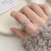 Elegant Geometric Hollow Flower Ring: Versatile, Stackable Beaded Design for Women's Fashion