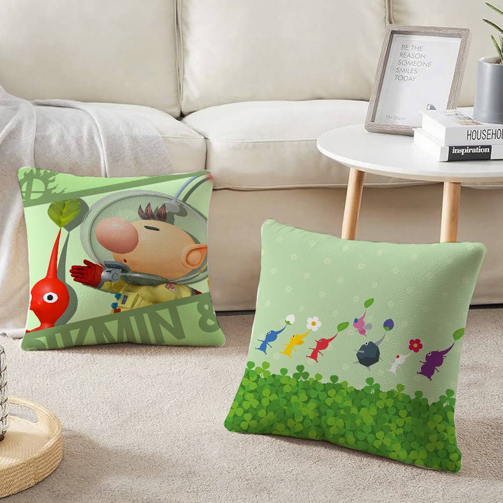 Cartoon P-PIKMINS Pillow Case Home Decor Throw For Sofa Bed Car Room Decor Gift Idea