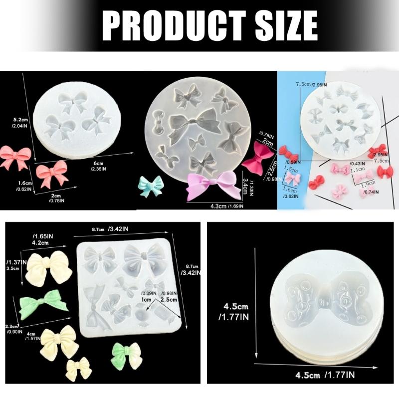 Multifuntional Silicone Crafting Mold Bowknot Shape Pendant Molds Suitable for Epoxy Resin Crafts and Decorative Pendant