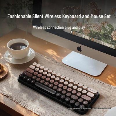 Silent Wireless Keyboard and Mouse Set for Men and Women - Compatible with Xiaomi, Lenovo, Desktops, Laptops, and Tablets.