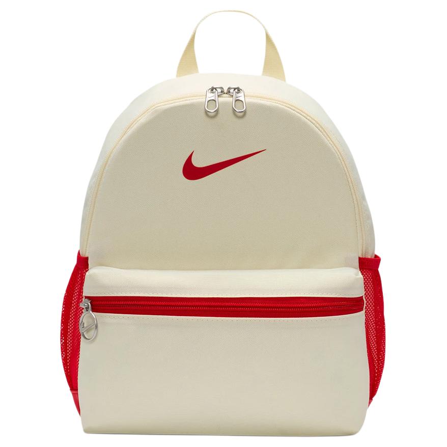 Nike Brasilia Heritage 11L Fashionable Versatile Simple Polyester Mini Backpack Kids backpack Cream Red FZ7222-113 Cream & Red