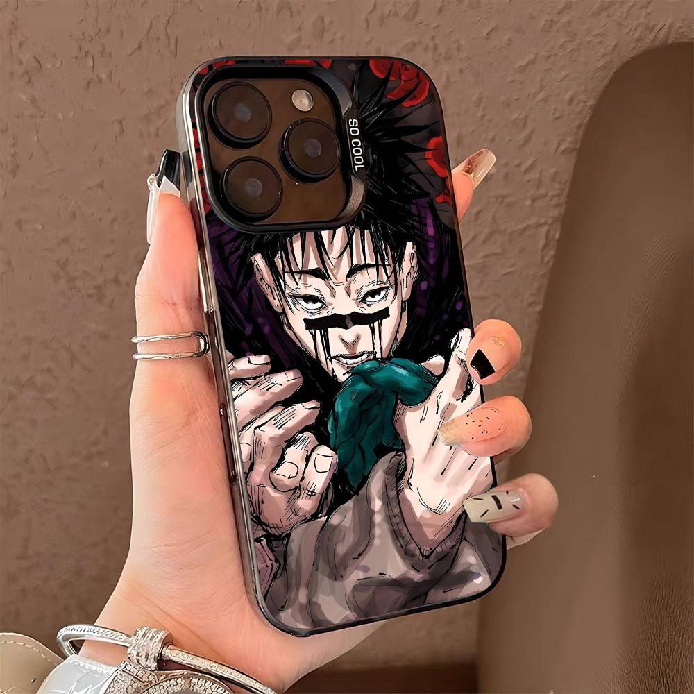 Jujutsu Kaisen Chos Phone Case for iPhone 17 17Air 16 15 14 13 12 11 Pro Max Plus Colorful Silver