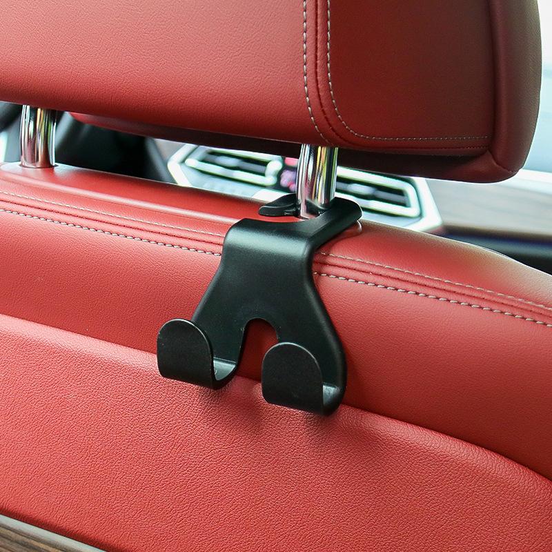 Double Head Car Back Seat Hooks Headrest Hanger Handbag Bag Hanging Holder