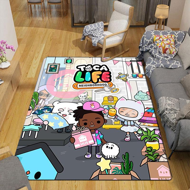 Toca Boca Life Rug Floor Mat for Living Room or Bedroom Soft and Comfortable Carpet a Gift for Birthday and Holiday.