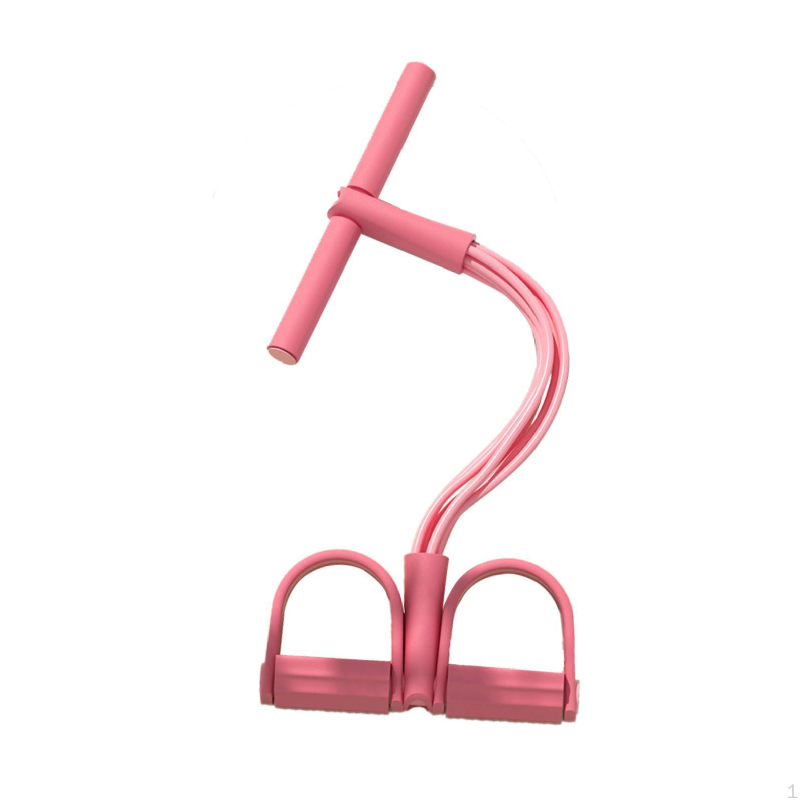Pedal Resistance Band Set for Full Body Workout Pink