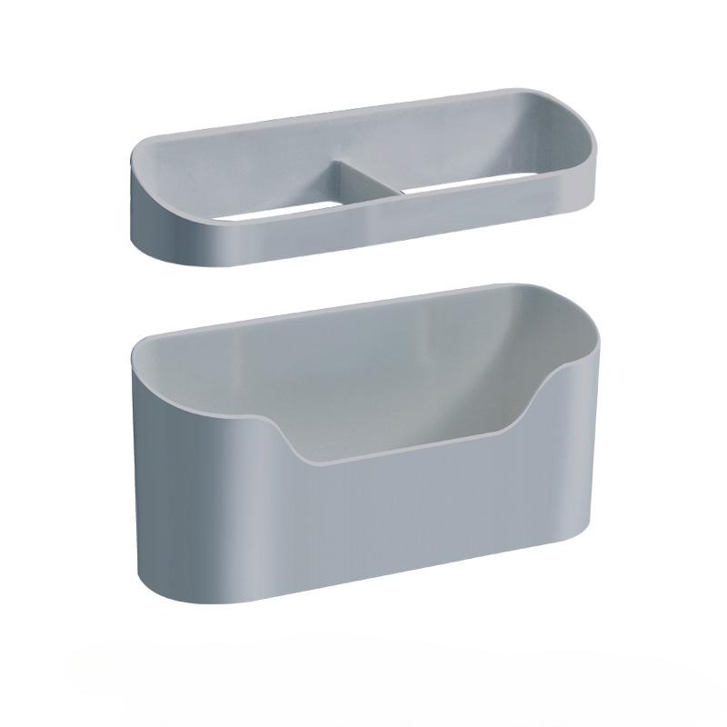 

2 шт./компл. Настенный держатель для зонтов с поддоном для капель, Стойка для хранения зонтов с длинной ручкой и складных зонтов, Для офиса, дома, прихожей серый