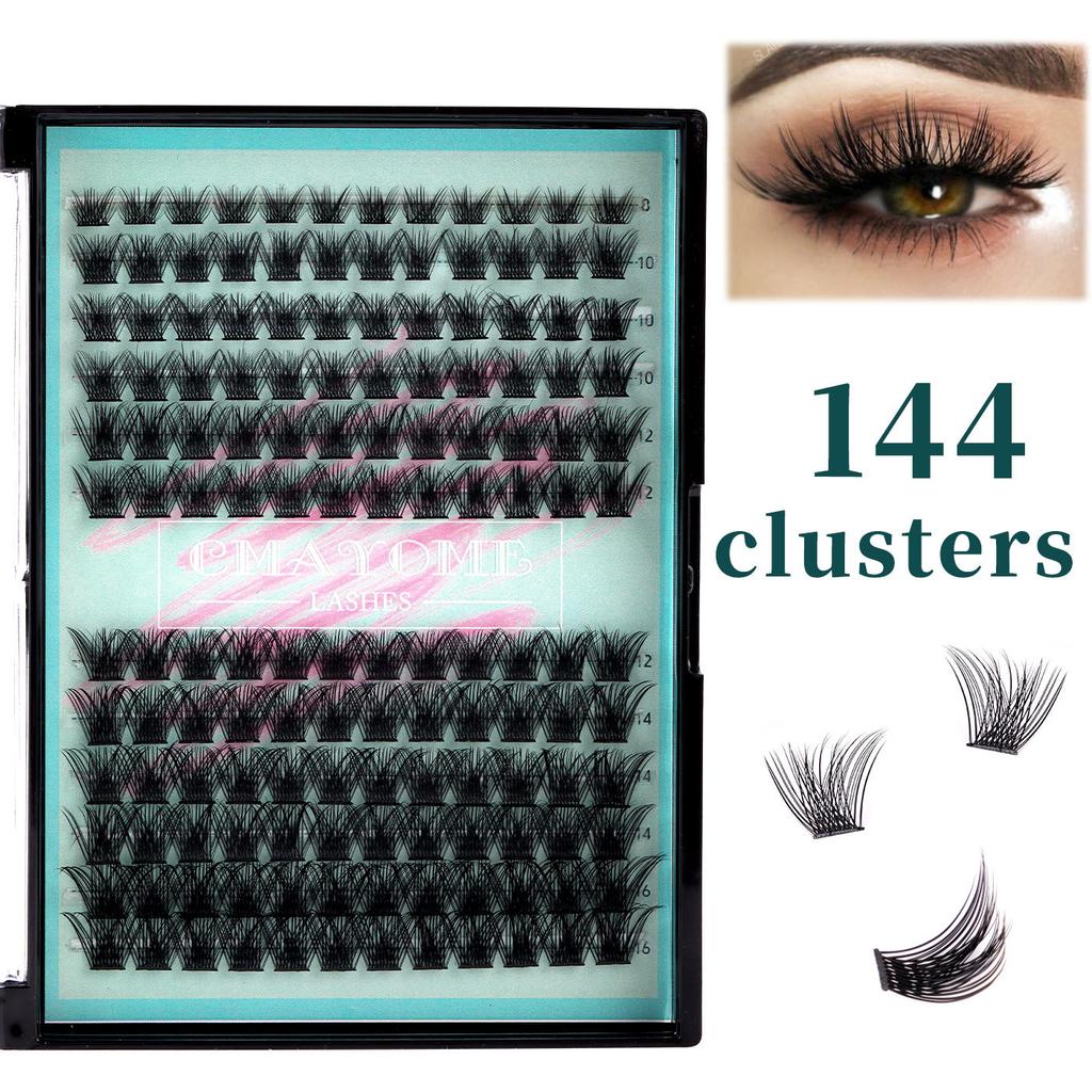 Natural Thick C-Song Single Cluster False Eyelashes 8-16Mm Daily Diy Segmented Simulated Eyelashes