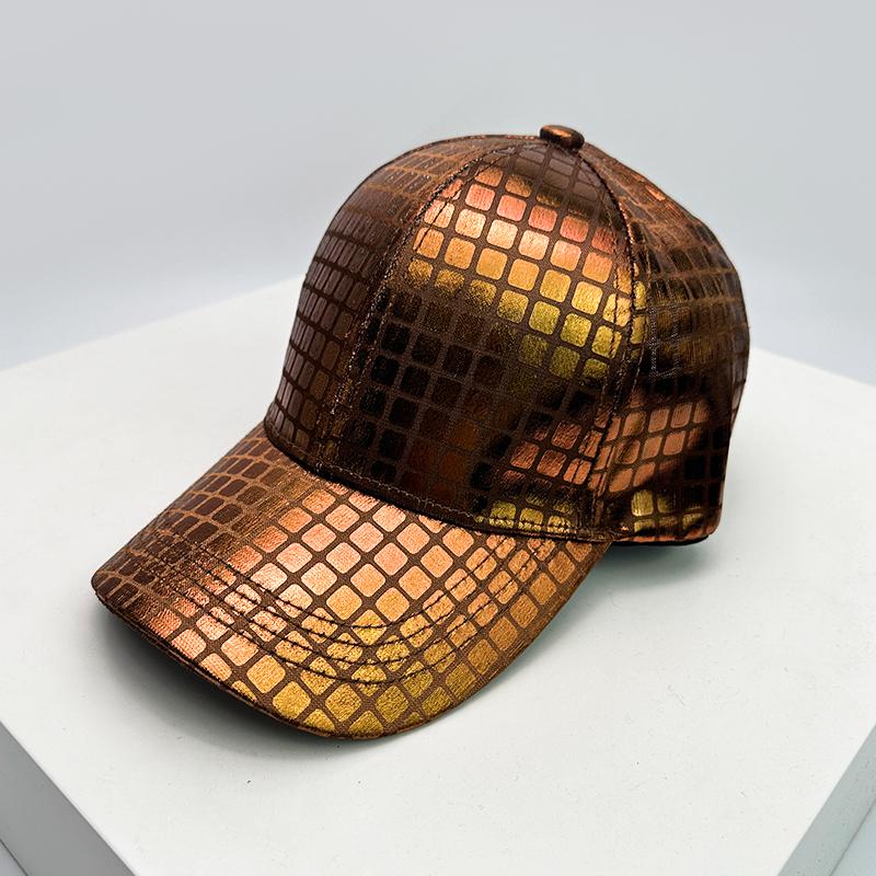 And Women Personalized Check Reflective Baseball Caps Air Permeable Street Style Sun Protection Snapback Hats All-Match Vintage Fashion Casual