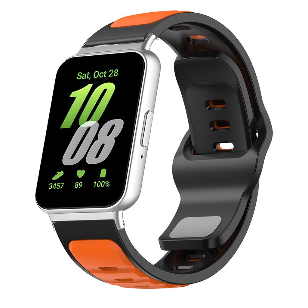 Two Tone Silicone Band For Samsung Galaxy Watch Fit 3 Sport Strap For Galaxy Fit3 Adjustable Smartwatch Breathable Bracelet