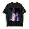 Dark Chinese Style Double-faced Boy Print T-shirt Trendy Niche Loose Casual Top For Men Women Pure Cotton T-shirt
