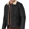 Men's Solid Color Button Pocket Work Jacket Men's Casual Plush Coat