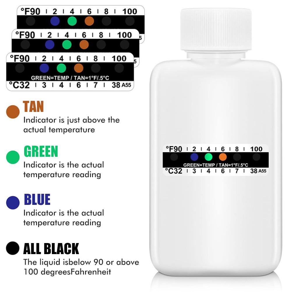 Kit Completo per Test delle Urine 12 Pezzi Include Flaconi con Striscia Test Temperatura Bottiglia Portatile da Viaggio Termometro Adesivo