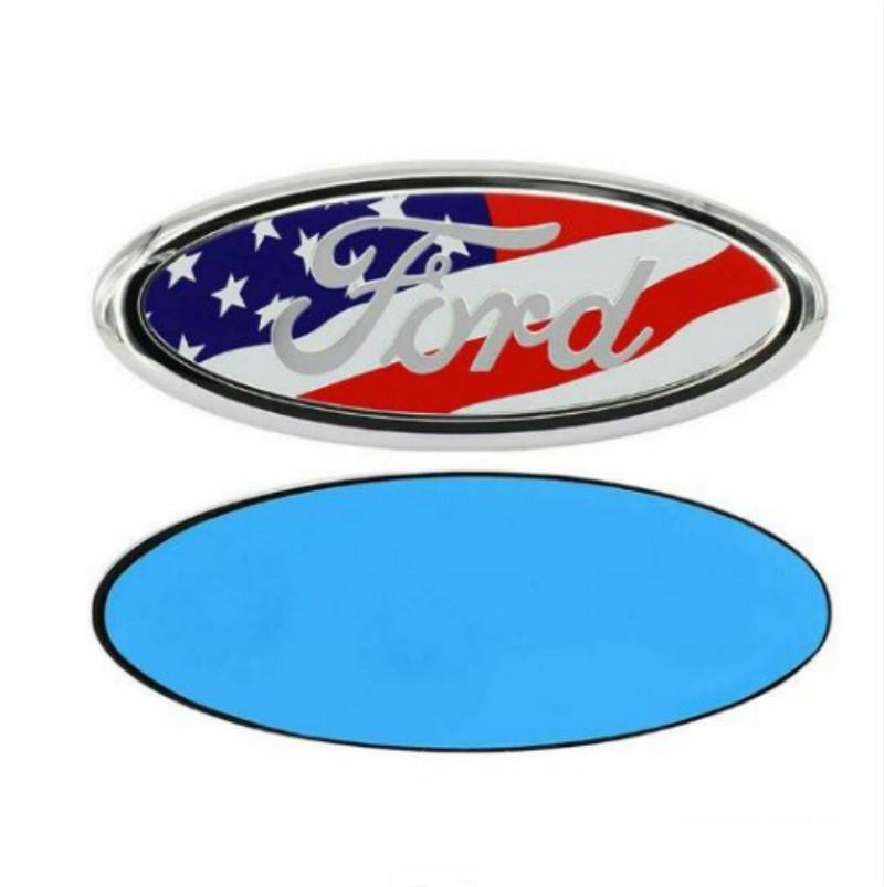 7" inch Car Tailgate Rear Logo Trunk Emblem Decal Oval Badge Stickers for F150 F250 ESCAPE EXCURSION EXPEDITION TAURUS RANGER Etc.