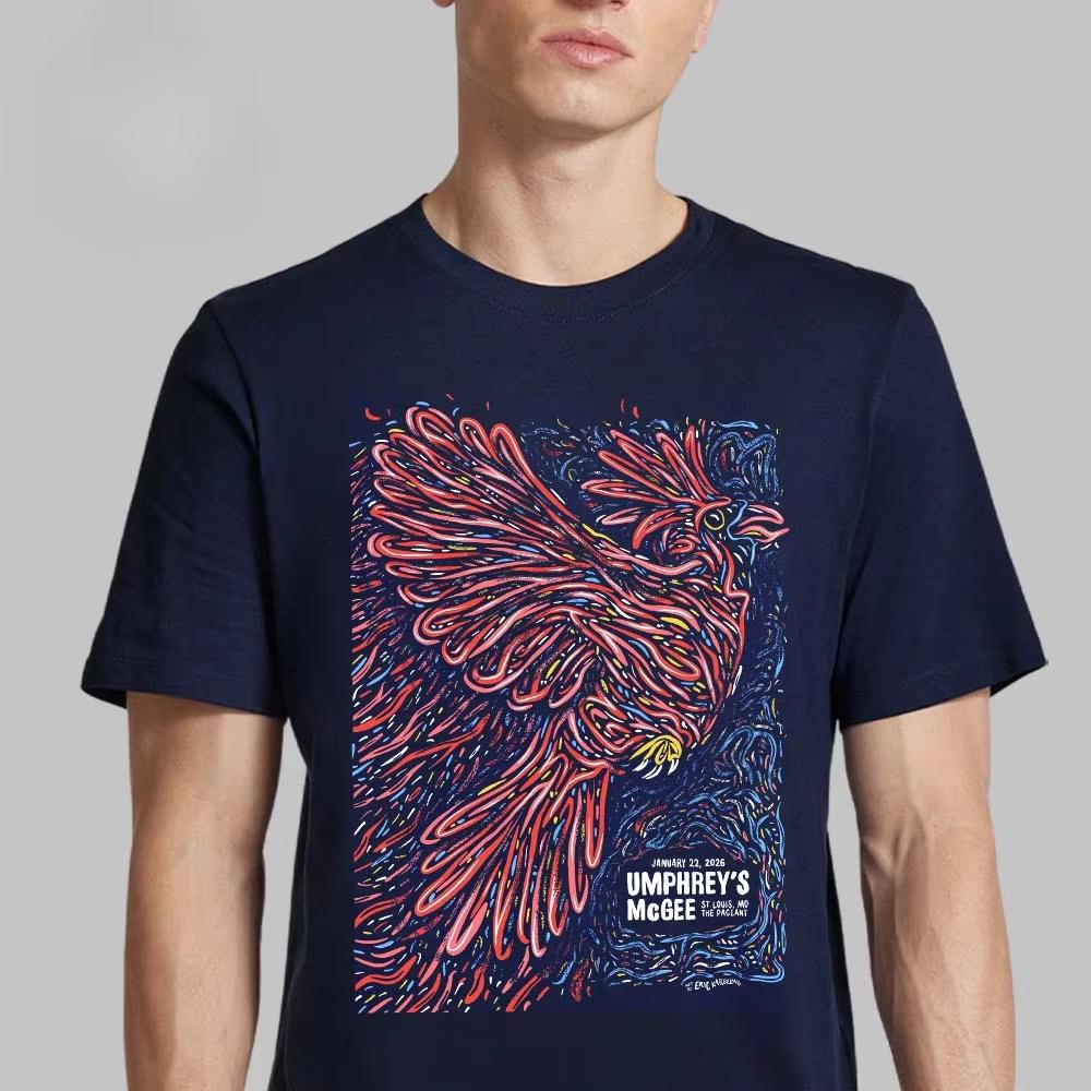 Umphreys Mcgee Chicago Tour Graphic Tee Psychedelic Rock Streetwear Casual Unisex Top For Unisex Unisex