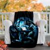 Alien Flannel Blanket Soft Warm All-Season Throw, Design for Camping, Car Travel, Hiking Sofa, Bed, Office Perfect Gift for Parties