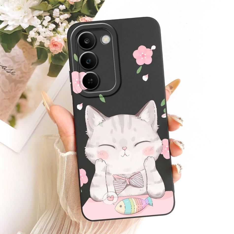 Für Realme C83 Niedliche Katze Blume Cartoon Handyhülle Für Realme C83 C 83 5G Weiche Silikonhüllen Stoßfänger
