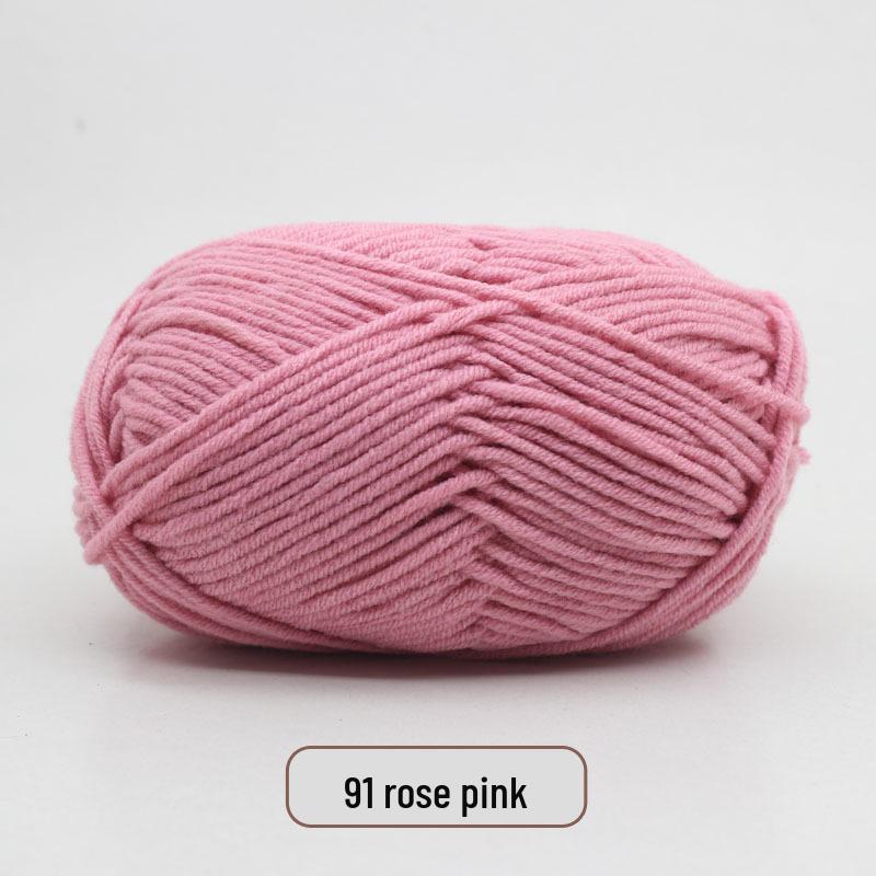 5-Strand Milk Cotton Yarn Scarf & Hand-Knitted Hat Yarn - Baby Soft, Medium Thickness, Free Shipping