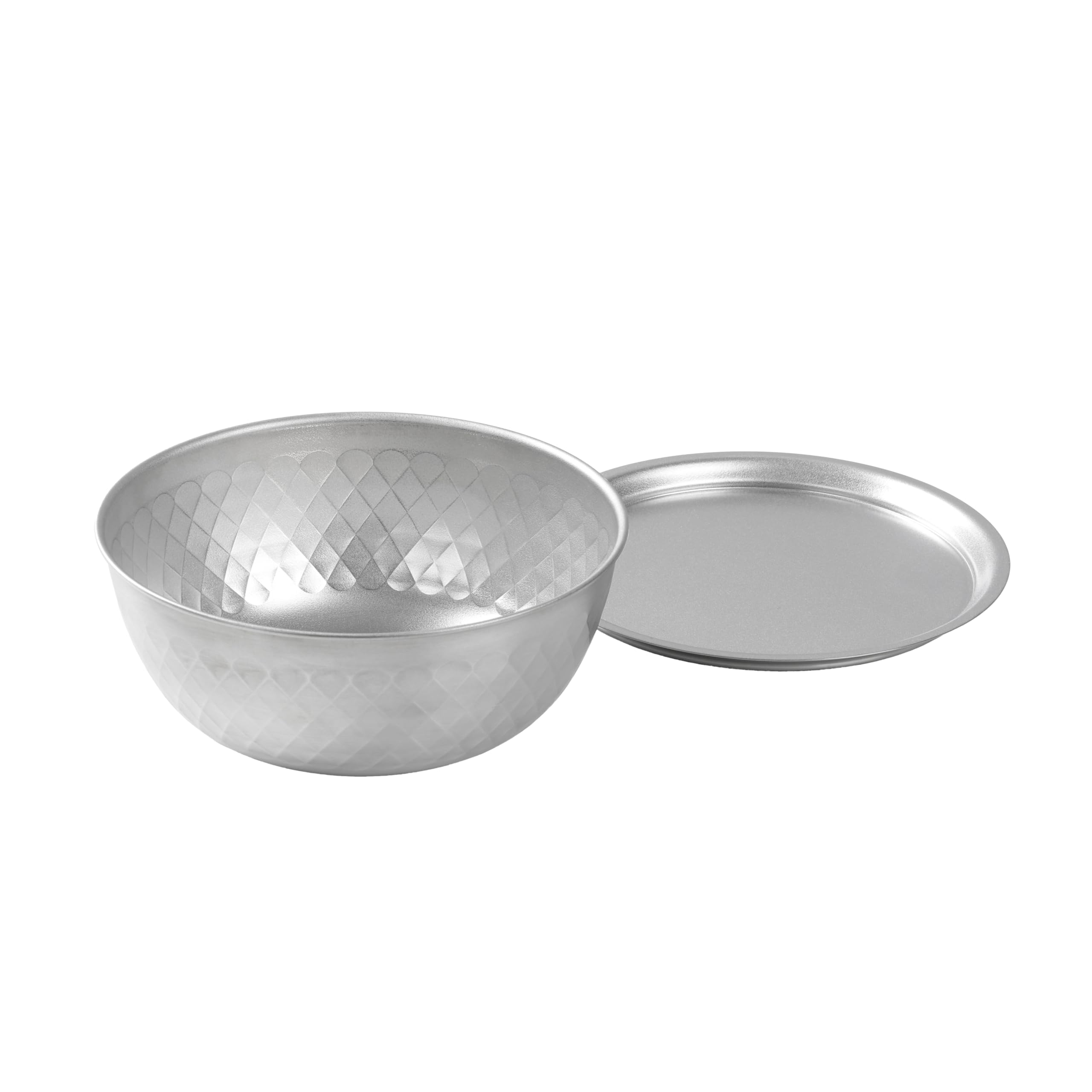 

Pearl Metal Bowl 18cm Stainless Steel Made in Japan Diamond Cut Galaxy Embossed Bowl Plate 18cm Set [Amazon.co.jp Exclusive] AZ-5636 серебряный
