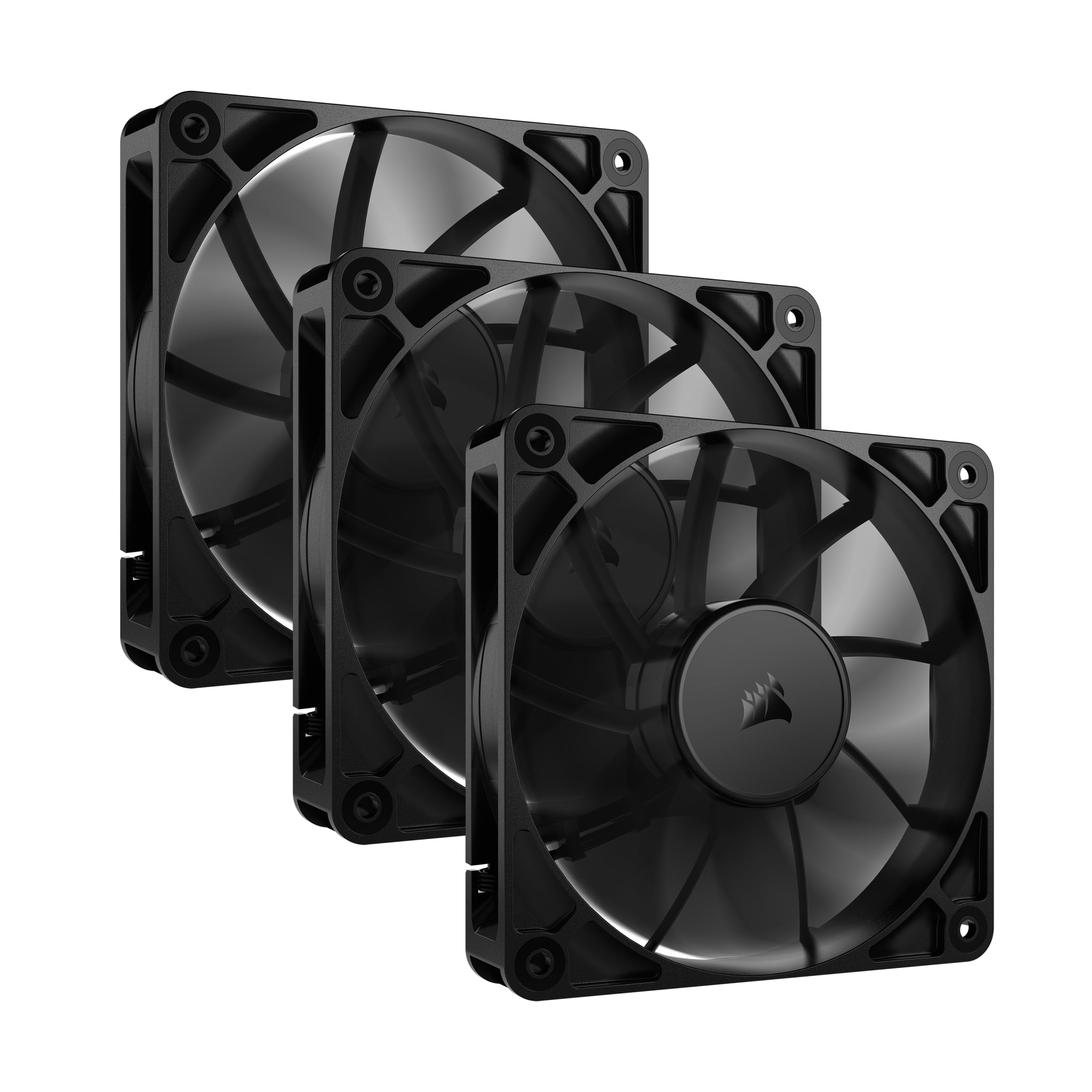 

CORSAIR RS120 PWM 120mm PC Case Fan Daisy Chain Compatible Triple Pack Black CO-9050189-WW чорний