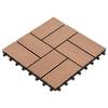 VidaXL 11x Carreau de Terrasse WPC 30x30 cm 1 m² Marron Dalle de Chemin 45029