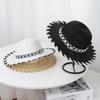 New Beach Hat East Asian Fashion Vacation Style Woven Straw Hat Dome Sun Hat Manufacturers Wholesale