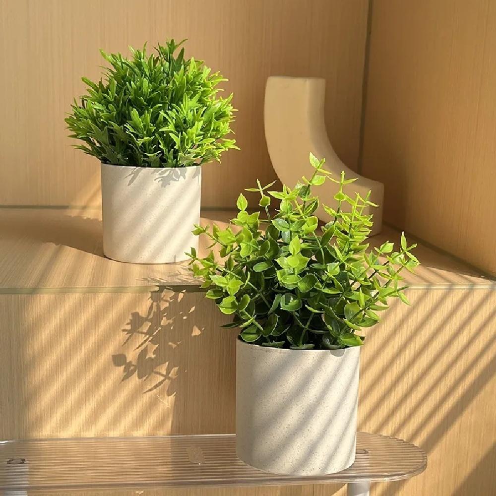 1PC Fake Potted Plants Artificial Bonsai Mini Green Tree Office Dining Table Restaurant Decoration Ornaments Home Accessories