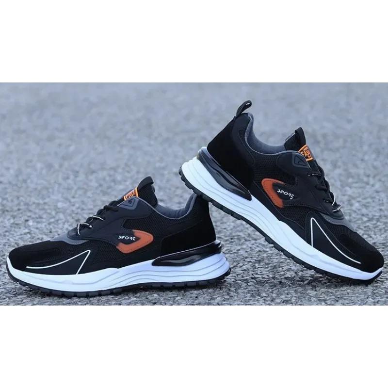 Fashion New Breathable Mesh Surface Jogging Shoes Men Lace-up 2024 Autumn Fashion Casual Soft Sole Sneakers Men Zapatillas De Hombre