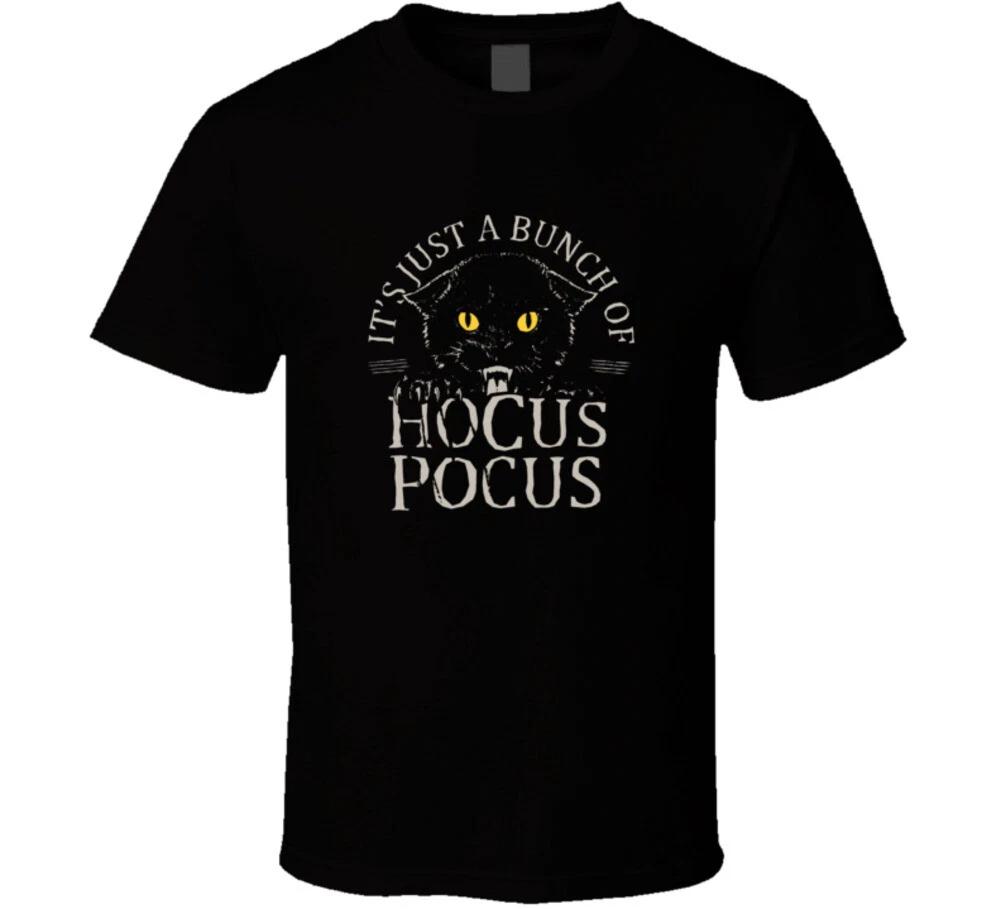 It s Just A Bunch Of Hocus Pocus Halloween Black Cat Gift T Shirt XL
