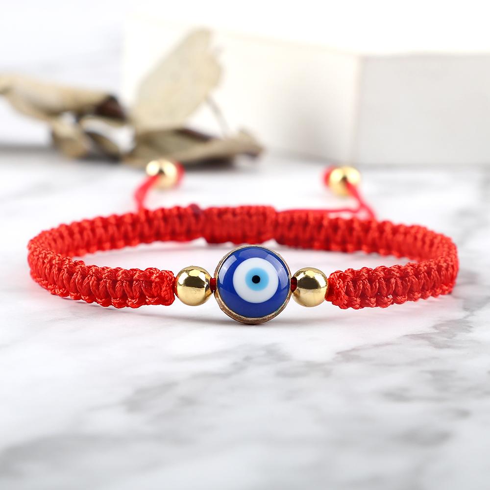 New Red Nylon Thread Evil Eye Braided Bracelet for Women Men Vintage Butterfly Elephant Couple Jewelry Gift