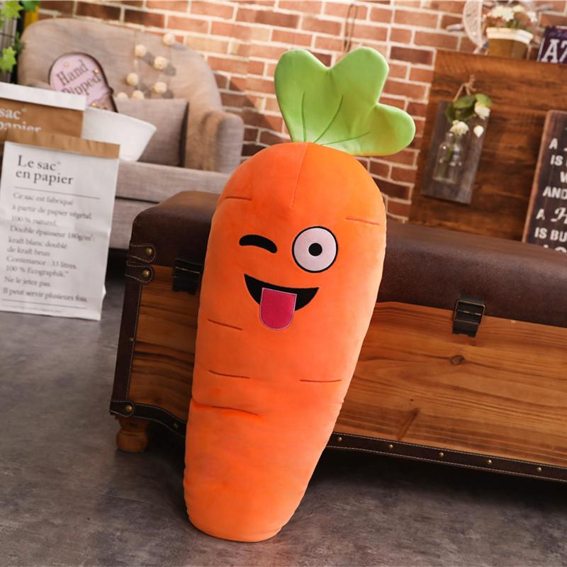 45-110cm Cartoon Plant Lachende Wortel Pluche Speelgoed Schattige Simulatie Groente Wortel Kussen Poppen Gevuld Zacht Speelgoed Voor Kinderen Cadeau 110cm