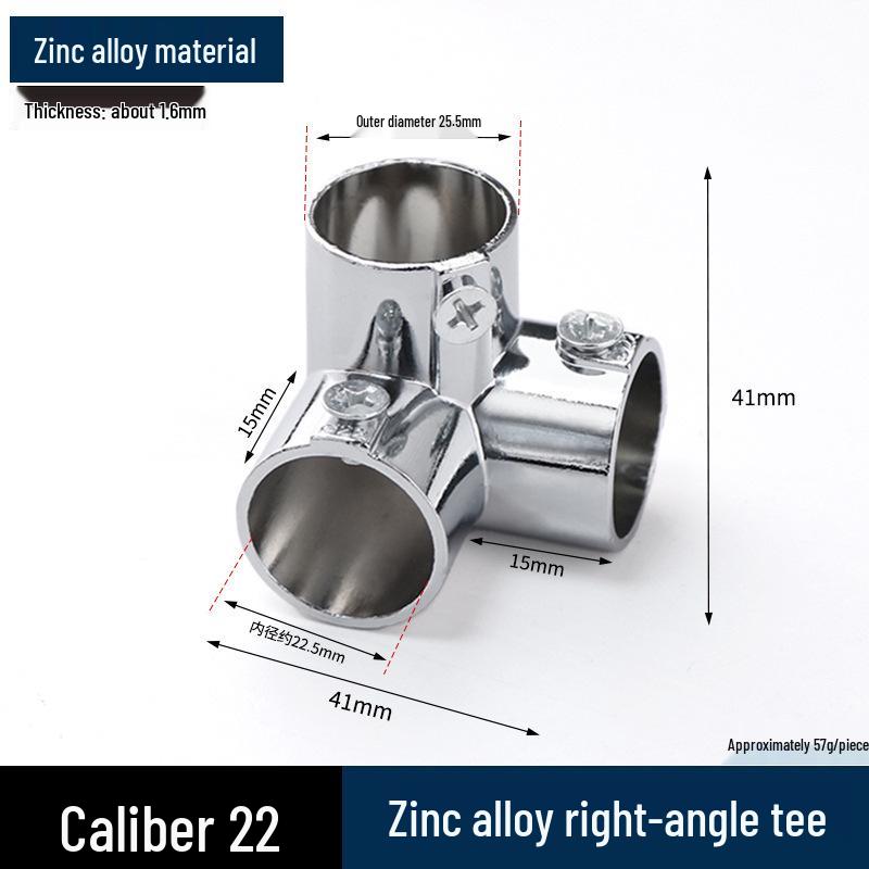 Stainless Steel Right Angle Tee Connector 19mm-32mm Joint Elbow Assembly Frame Fastener