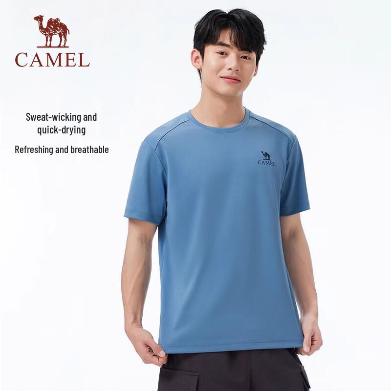 CAMEL Men s Quick-Dry Round Neck T-Shirt S