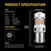 BAU15S PY21W 7507 LED Turn Signal Light Bulb Anti Hyper Flash Amber Yellow 2200K