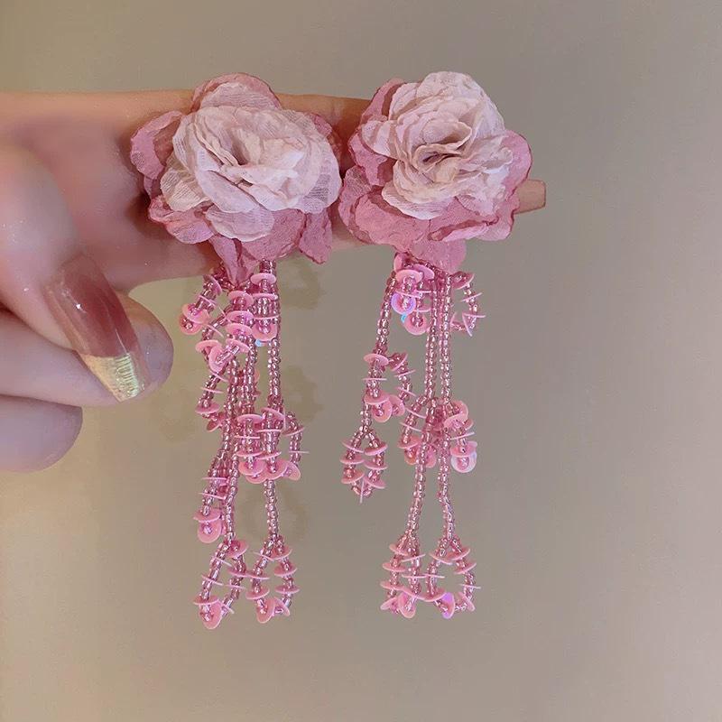 Yellow Petal Tassel Earrings - Bold Beach Vacation Flower Studs for Women, Super Hot & Beautiful Style 2025.