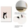 Funny Cat Poster White Cats Taste Red Wine Canvas Painting Cat Lover Gifts Kitchen Wall Art Pictures for Living Room Home Decor