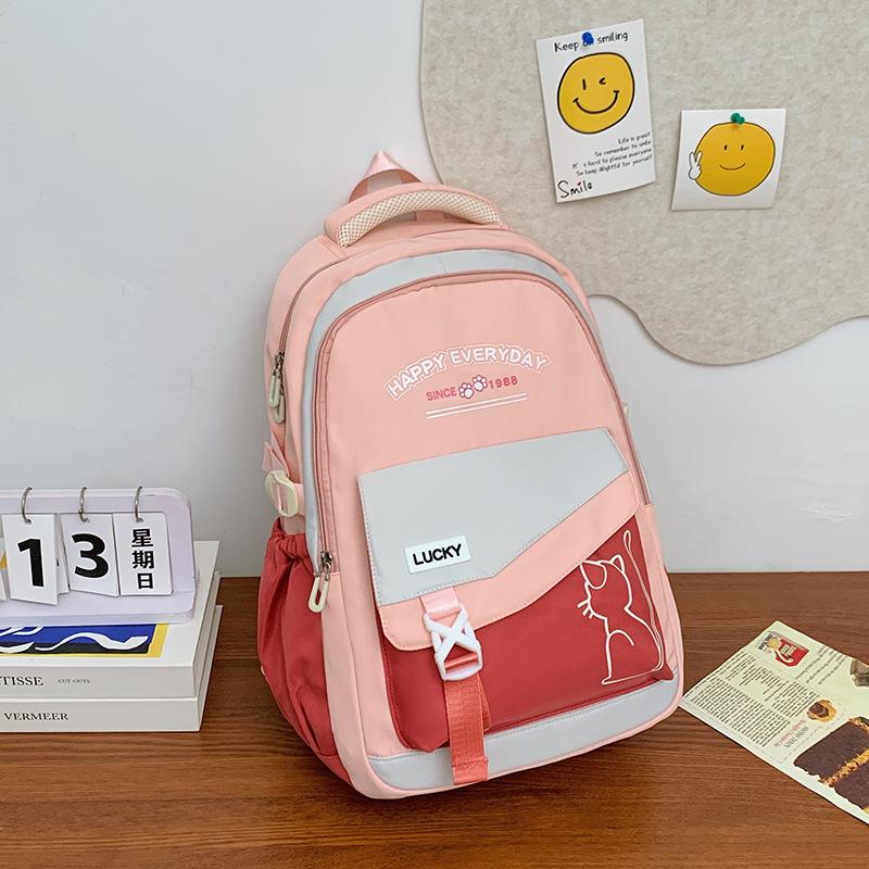 

New School Bag Vintage College High School Student Backpack Trend College Student Couple Backpack