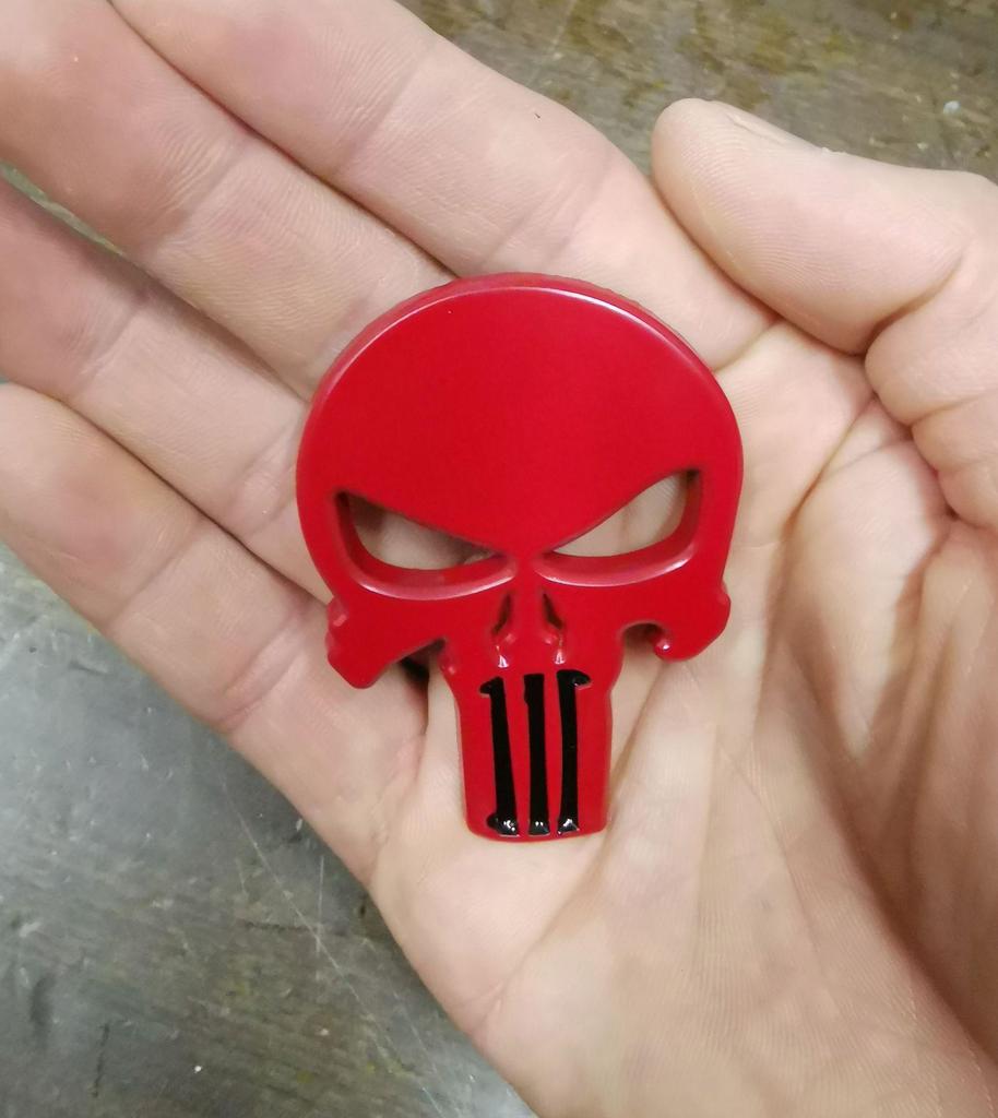 Punisher Skull Metal Car Decal: Scratch Cover, Fuel Tank Enhancer, Tail Side Emblem, Car Body Decoration