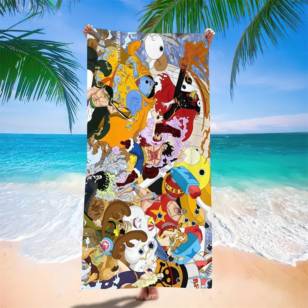 New Anime Character Printed Microfiber Beach Towel Quick Dry Water Absorbent Bath Towel